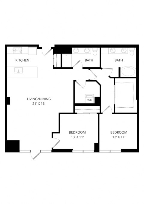 a floor plan of a house with an open floor plan